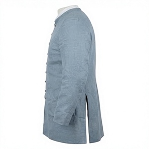 Manteau en laine pour homme, simple boutonnage, longueur standard, uniforme historique, vêtement d'extérieur - Product Image 3