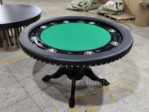 Table de poker ronde de 1.4m table de club luxueuse personnalisée de haute qualité table en bois de gros - Product Image 4