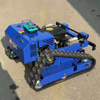 Pemotong Rumput Pintar Nirkabel Baru dengan Remote Control, Robot Pemotong Rumput Crawler untuk Lapangan Golf dan Lereng