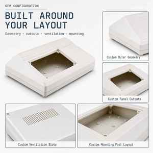 Caja de Plástico ABS para Escritorio, Carcasa para Instrumentos Médicos, Tarjeta PCB Eléctrica, OEM, Medidor, Probador, Ventana LCD - Product Image 6