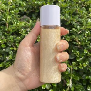 MLM Custom Makeup Long Lasting Non-greasy Strong Fragrance SPF GMPC Highlighter Brighten Waterproof <b>Dry</b> Body Glow Shimmer <b>Oil</b> - Product Image 2