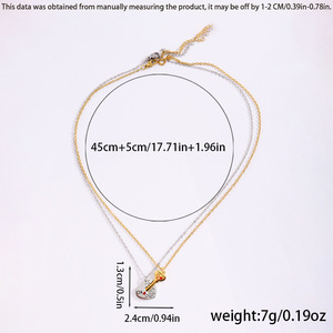 قلادة زوجين على شكل قلب الحب قلادة أنا أحبك المتخصصة مقاومة للبهتان - Product Image 6
