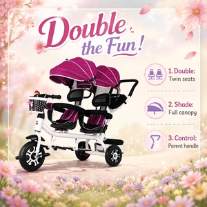 Usine <span class=keywords><strong>en</strong></span> gros bébé jumeaux <span class=keywords><strong>tricycle</strong></span> pliable <span class=keywords><strong>3</strong></span> roues vélo avec abri de soleil enfant trike pas cher 4 <span class=keywords><strong>en</strong></span> <span class=keywords><strong>1</strong></span> double siège <span class=keywords><strong>tricycle</strong></span> pour enfant - Product Image 1