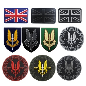 Parches Termoadhesivos Hechos a Mano Ecológicos de PVC Suave con Diseño 3D de la Escuadrón Aéreo Especial SAS Británico del 22º, para Gorras - Product Image 1