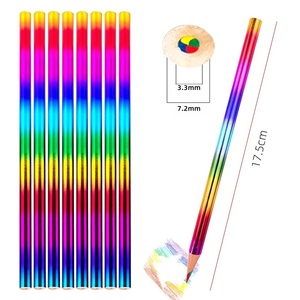Fabricantes al por mayor <span class=keywords><strong>lápiz</strong></span> de 4 colores con <span class=keywords><strong>el</strong></span> mismo núcleo dibujo lápices de arco iris creativo pintado a mano Color plomo de alta calidad - Product Image 1