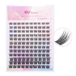 प्री-मेड वाइपी प्रशंसकों की आंखों से बनी आंखों की धूल भरी हुई 18 मिमी नरम प्राकृतिक लैश क्लस्टर पूर्ण पट्टी 18 मिमी क्लस्टर पलक - Product Image 2