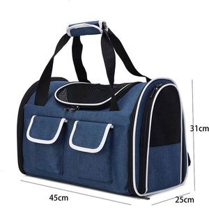 Airline Approved Soft-Sided Breathable Foldable Mesh Double Door <b>Small</b> Pet Dog Cat <b>Travel</b> Carrier Cage <b>Bag</b> Backpack - Product Image 5