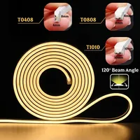 Bande LED néon super fine 3x6mm 6x6mm DC24V, flexible, étanche IP65, avec diffuseur en tube de silicone, pour encastrer dans les armoires et les chambres