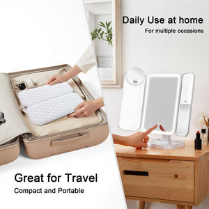 Espejo de Maquillaje LED Moderno al por Mayor con Lámpara, Plegable de Tres Lados, Aumento Ampliado, para Escritorio y Dormitorio - Product Image 5