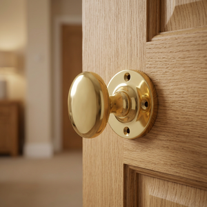 Poignée de porte ovale moderne de luxe en laiton massif à trou unique pour commode, à prix abordable - Product Image 2