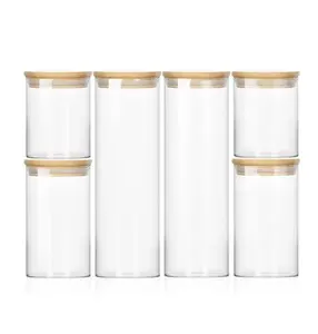 Diseño Moderno: Solución Elegante y Funcional para Almacenamiento <span class=keywords><strong>de</strong></span> Alimentos. Tapa <span class=keywords><strong>de</strong></span> Bambú Hermética: Mantiene los Alimentos Frescos y Previene la Contaminación. - Product Image 5