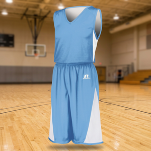 Columbia Boys Summer Printed Blue/White Youth Undivided Single Ply Reversible Basketball Shorts - Product Image 2