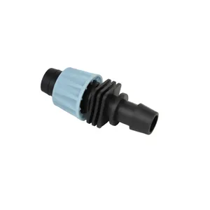 Economia de água irrigação joint lock nut simples bypass 16mm gotejamento irrigação cinto plástico bypass irrigação fita peças