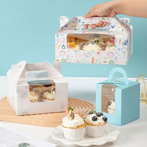 Wholesale Custom Dessert <b>square</b> Paper Cake Box Cardboard Gift Cake Packaging Takeaway Boxes with Window - Product Image 2