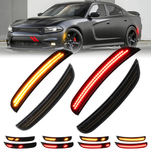4 Luces LED Dinámicas de Posición Lateral para Guardabarros, Animación Blanca, Azul y Morada, para Charger 2015-2023, Indicador de Dirección Ámbar y Rojo, 12V - Product Image 2