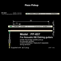 Artec Strip Pickup Piezo Gitar Bass Profesional di Bawah Saddle Bridge Transduser PP-607 PP-637B untuk Gitar Bass Akustik