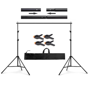 Support de toile de fond en métal 2*3m, barre transversale réglable, sac de transport pour la photographie en extérieur, éclairage vidéo, accessoires de <span class=keywords><strong>mariage</strong></span> - Product Image 1