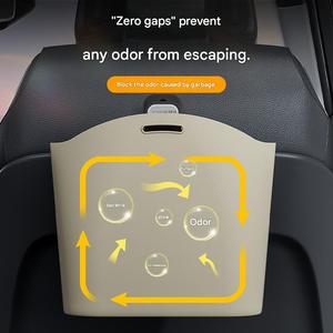 Bolsa de Basura para Auto, Contenedor de Basura Colgante de Silicona, Organizador Impermeable para Accesorios Interiores de Vehículos - Product Image 2