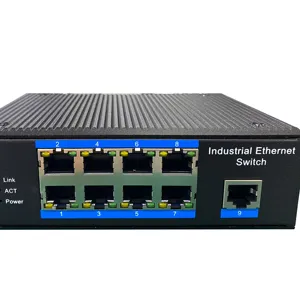 Switch professionale aziendale 9 100Mbps porta Ethernet Full Half Duplex potenza DC 12 a 52V Chipset REALTEK all'interno