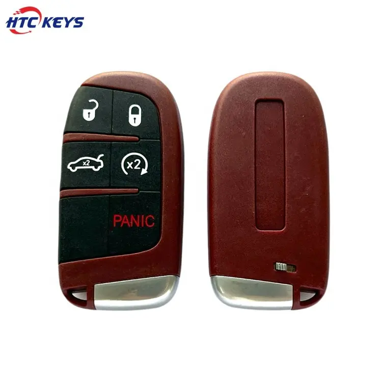 Coque de clé de remplacement à distance de voiture de bonne qualité 4 + 1 bouton couleur rouge pour c-hrysler j-eep d-odge étui à clé de voiture