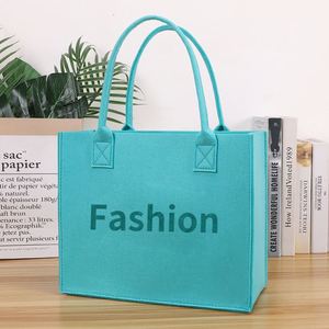 Bolsas de Compra Reutilizables de Fieltro Duraderas de Gran Capacidad Personalizadas al por Mayor con Logotipo Impreso para Mujer - Product Image 2
