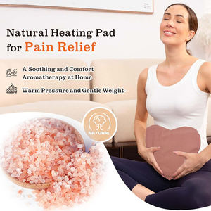 Compresse chauffante lestée au sel de l'Himalaya pour le soulagement des douleurs dorsales et des crampes, avec thérapie par chaleur humide pour l'apaisement de l'anxiété - Product Image 3