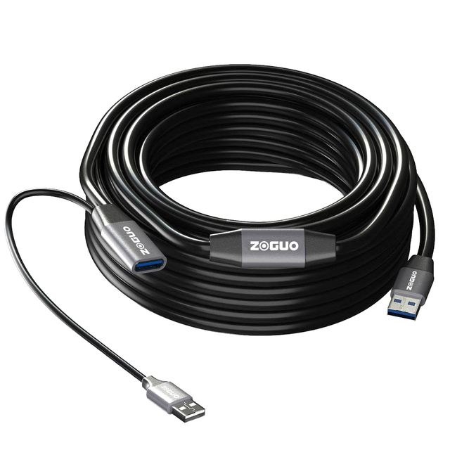 ZOGUO USB 3.0 Active Extension Cable Male to Female 5Gbps Repeater Cord PVC Jacket