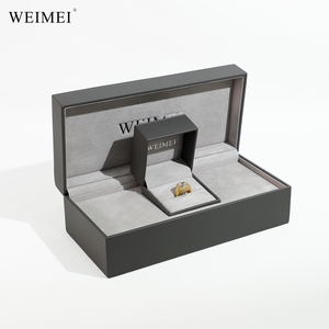 WEIMEI Wholesale PU Leather <b>Large</b> Jewelry Packaging Box for <b>Ring</b> Pendant Bracelet Necklace Jewelry Packaging Box - Product Image 1