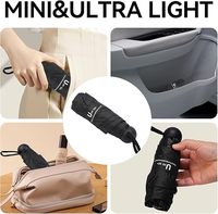 Parapluie manuel mini capsule 5 plis avec logo personnalisé |   Parapluie de poche coupe-vent à 8 baleines, tige en alliage, étui en EVA, cadeau d'entreprise haut de gamme
