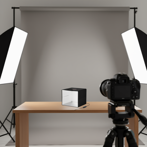 Caja de Luz para Estudio Fotográfico, 16 x 16 Pulgadas, 3000-5600K, Plegable, de Plástico, con 6 Fondos para Fotografía - Product Image 2