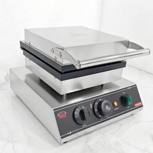 Plancha Eléctrica Comercial de Acero Inoxidable para Waffles/Paninis con Temporizador de 5 Minutos y 1 Año de Garantía para Uso Doméstico - Product Image 4