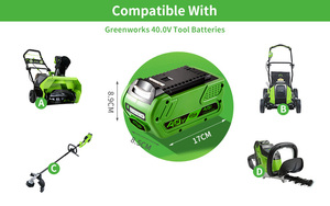 <span class=keywords><strong>Batterie</strong></span> de rechange grande capacité 4Ah pour <span class=keywords><strong>tondeuse</strong></span> à gazon <span class=keywords><strong>Greenworks</strong></span>, outils de jardin sans fil rechargeables 40V - Product Image 6