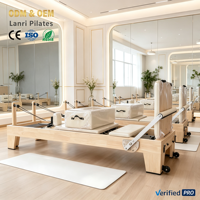 Reformer Pilates en Bois d'Érable Premium, Durable et Réglable, Lit Portable pour Entraînement Corporel et Renforcement Musculaire, Idéal pour Studio