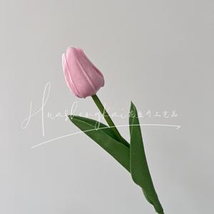 Tulipe artificielle à tige unique rose en PVC, haute simulation, décoration d'intérieur pour la table du salon - Product Image 3
