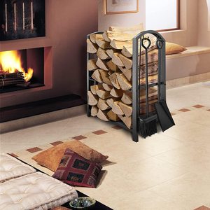Support de bois de chauffage intérieur/extérieur robuste support de stockage de bûches en métal moderne <span class=keywords><strong>panier</strong></span> hiver <span class=keywords><strong>acier</strong></span> corten pour bûches robuste pour - Product Image 6
