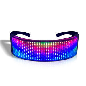 Vente chaude <span class=keywords><strong>LED</strong></span> Lunettes Light-Up EL Wire Neon Rave Glowing Scary Shades pour Halloween Party Masques - Product Image 1
