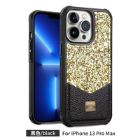 Coque de téléphone en cuir pailleté de marque à la mode pour iPhone 11 12 13 14 Pro Max Mini Xs Xr SE 7 8 Plus coque de Protection Anti-chute