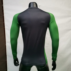 Set Personalizzato all'Ingrosso di Maglietta Aderente a Maniche Lunghe in Poliestere e Spandex con Pantaloncini MMA <span class=keywords><strong>Rash</strong></span> Guard per Uomo - Product Image 5