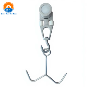 Gancho de colgar carcasas de alta resistencia y gran capacidad de carga, de doble riel con polea, para carne, ovejas y cabras, herramienta para línea de matanza en mataderos - Product Image 4