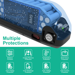 36v 48v 52v 18650 3000mah 4800mah сотовый downtube ebike аккумулятор - Product Image 5