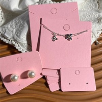 Exhibición de papel especial engrosada Rosa Cartón Logotipo personalizado Impresión Embalaje Anillo Pendientes Collar Clip de pelo Titular Tarjeta colgante