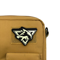 Entusiasta al aire libre Wolf Head Moral Badge Hook and Loop IR Wolf Head Patches
