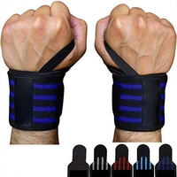 En gros, Bandes de poignet élastiques robustes pour haltérophilie, avec logo personnalisé, pour la musculation et l'entraînement de force