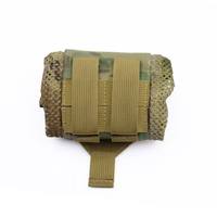 Pochette tactique Jukaiwtec Molle à cordon de serrage, pochette utilitaire pour chargeur, pliable pour ceinture, sac de rangement EDC en filet, <1L, camping