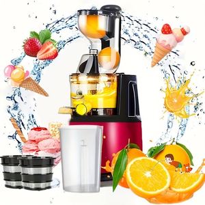 Extracteur de jus professionnel électrique à grande ouverture pour smoothies, fruits et légumes, presse à froid, machine à jus lente commerciale - Product Image 1
