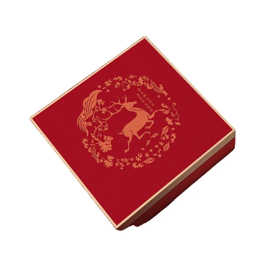 Scatola di carta rossa lussuosa personalizzabile per cioccolatini, perfetta per regalare cioccolatini assortiti, ideale per San Valentino