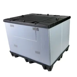Plastic Collapsible Bulk Container Heavy duty industry use Plastic Pallet Boxes