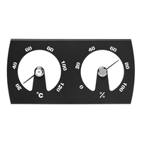 Termometer dan Higrometer Sauna Aluminium Hitam 2 in 1, Thermo-Hygrometer untuk Ruang Uap Sauna, Tersedia di Stok 2026