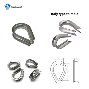 HIDEA Embout de câble de type italien 2 à 36 mm en acier inoxydable pour équipements de câble de treuil d'amarrage maritime et offshore, protection d'œil de câble - Product Image 1
