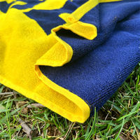 100% Cotton Jacquard Novelty Beach Towel Customizable Design Soft Absorbent Thick Terry Sides Home Beach Luxury Sand Free